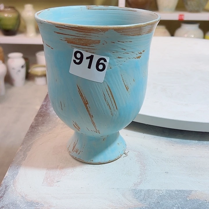花瓶白泥口12，高19，916，摆件