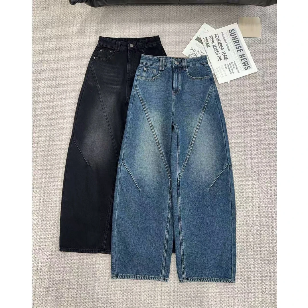 【洁子推荐】2025冬季新款258883简约时尚高腰弯刀牛仔裤JZYC258883