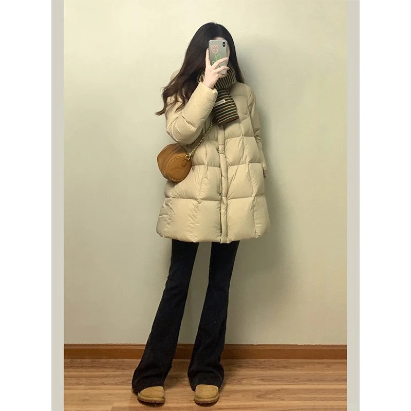 巨好看的中长款服冬季新款韩系百搭高级感保暖加厚面包服女