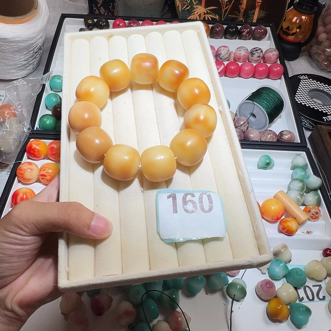 吊坠菩提根/象牙果卡24桶珠微瑕160不退换