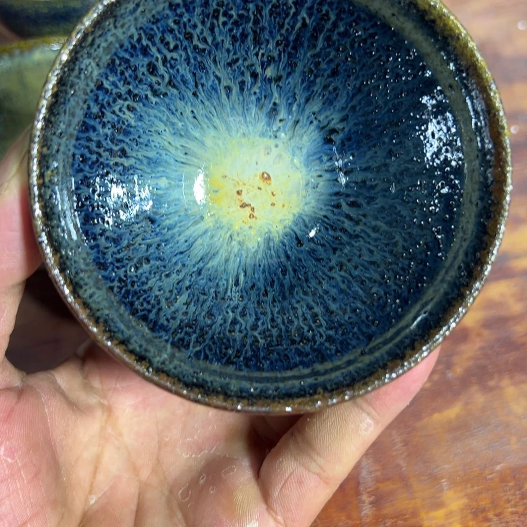全***茶盏落灰烧建盏柴烧