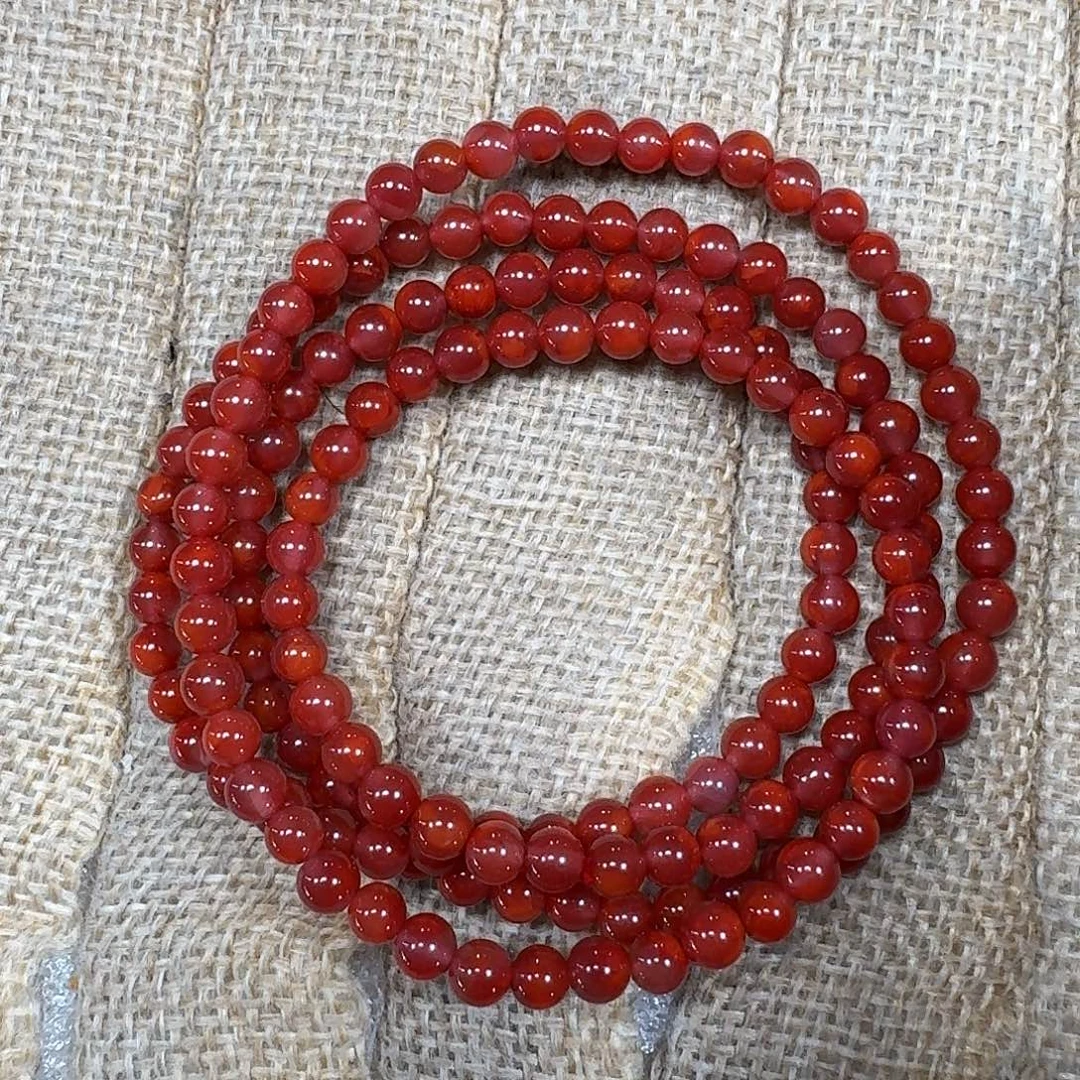 南红玛瑙未镶嵌手链项链多圈原矿牛血红火焰纹4加