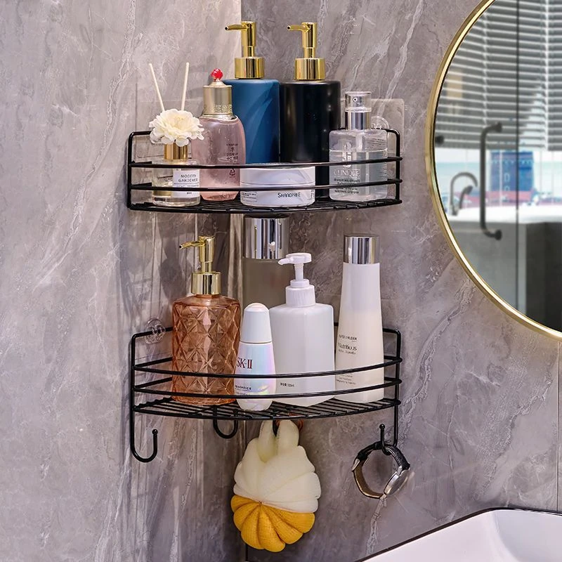 免打孔转角置物架卫生间淋浴化妆品三角篮双层三层多功能转角收纳