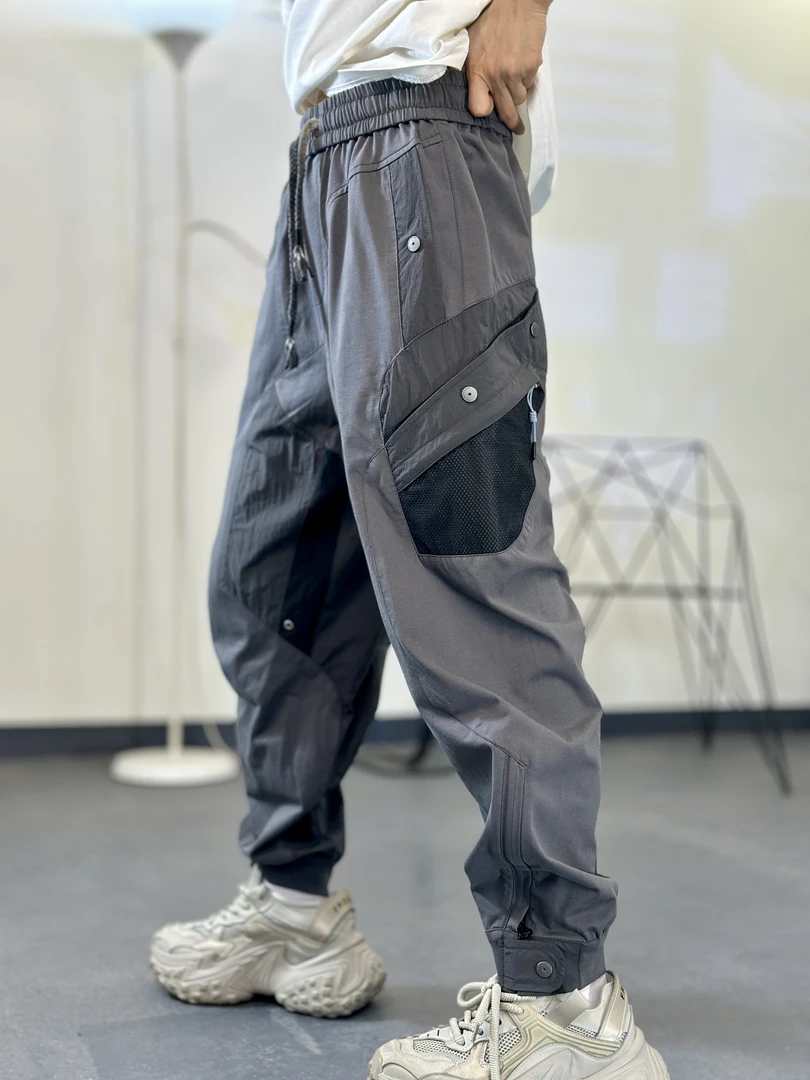 百搭宽松长裤夏季休闲裤中腰潮哈伦裤工装裤男士薄款