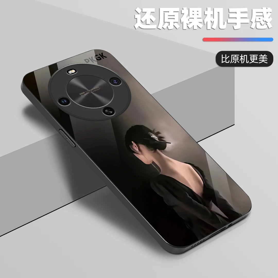 适用【华为畅享70X】个性女神液态玻璃手机壳 防摔刮 高雅时尚