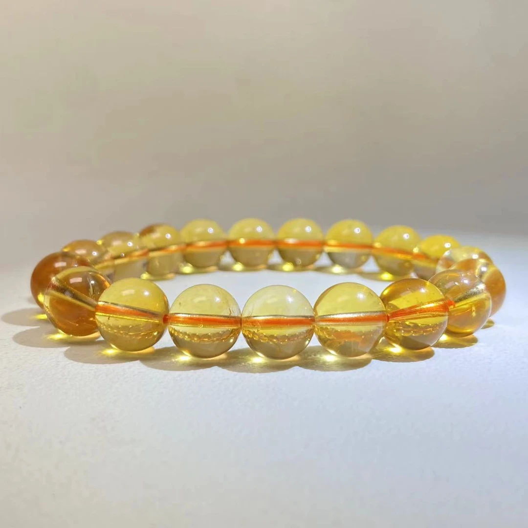 【铭记珠宝】黄水晶单圈圆珠手串20-DM47L71【多样性发一件】