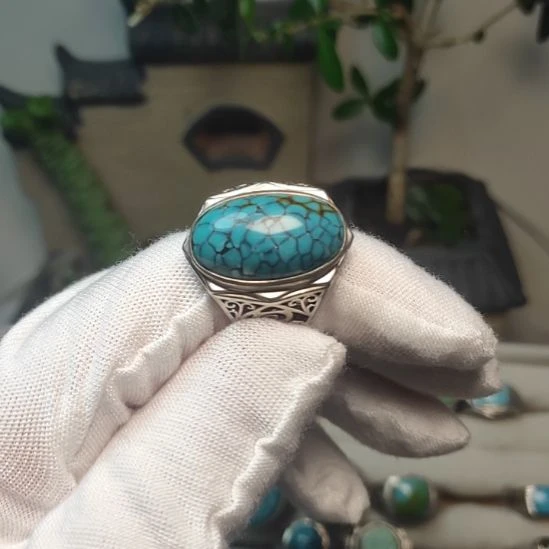 绿松石珠宝奇石银S925镶嵌