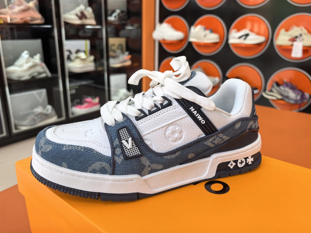 印花25版本潮流牛仔板鞋橡胶真皮男女新款材质大底休闲情侣加厚