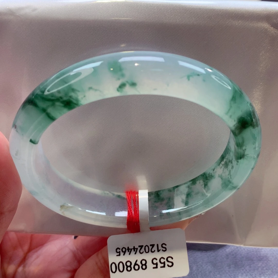 未镶嵌手镯翡翠55贵妃冰飘花（26号）