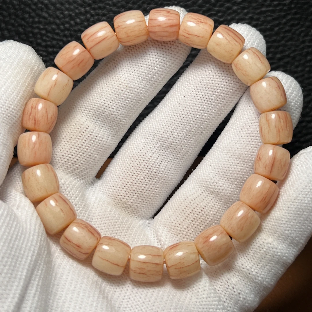 精美驼骨开片血料，直切手串，尺寸10x9，男女同款