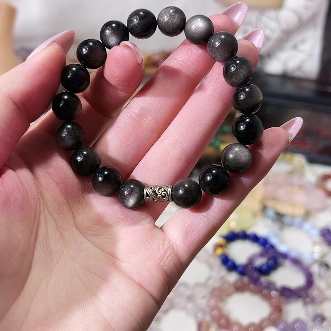 未镶嵌水晶手串银耀石