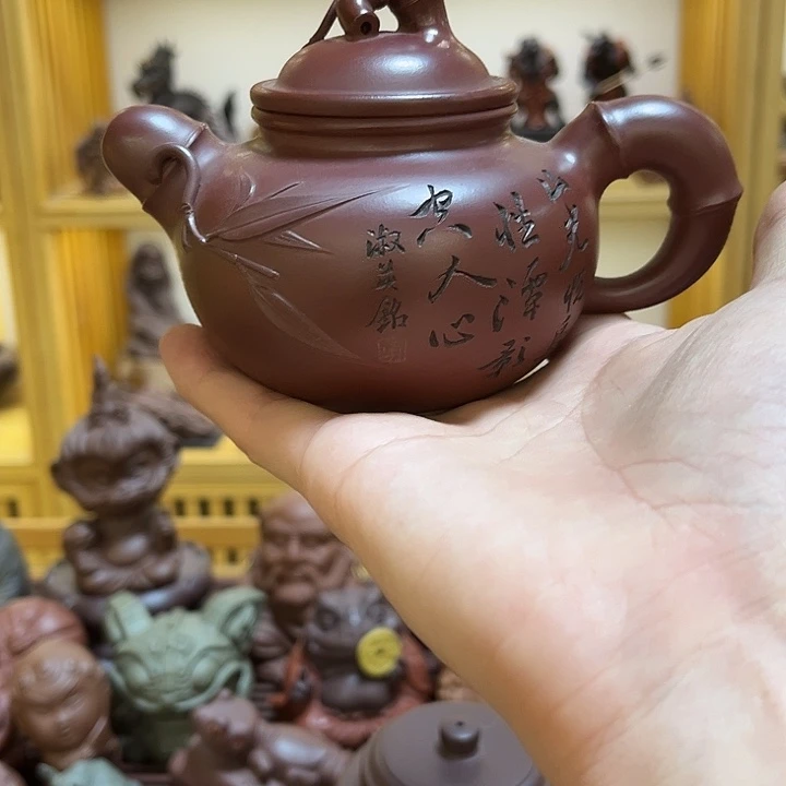 ****～茶宠紫砂紫砂道洪竹节壶