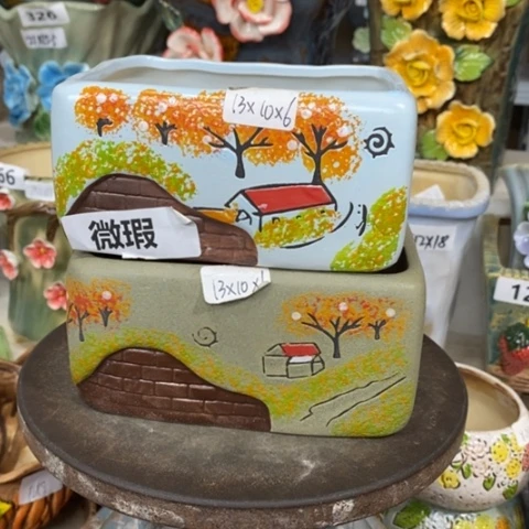 【闪购商品】红陶粗陶材质多肉花盆