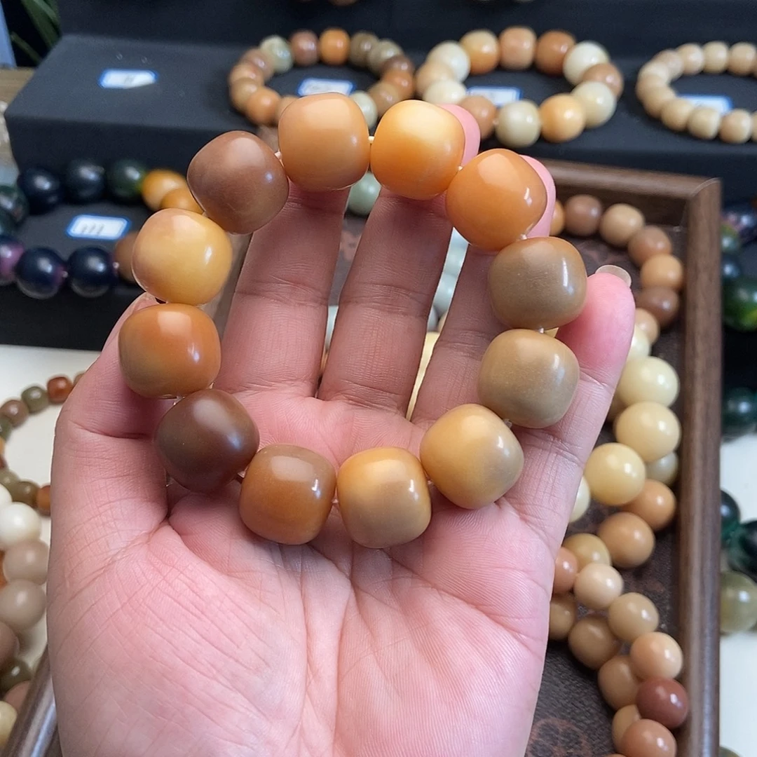 允***@吊坠菩提根/象牙果微瑕19mm桶珠