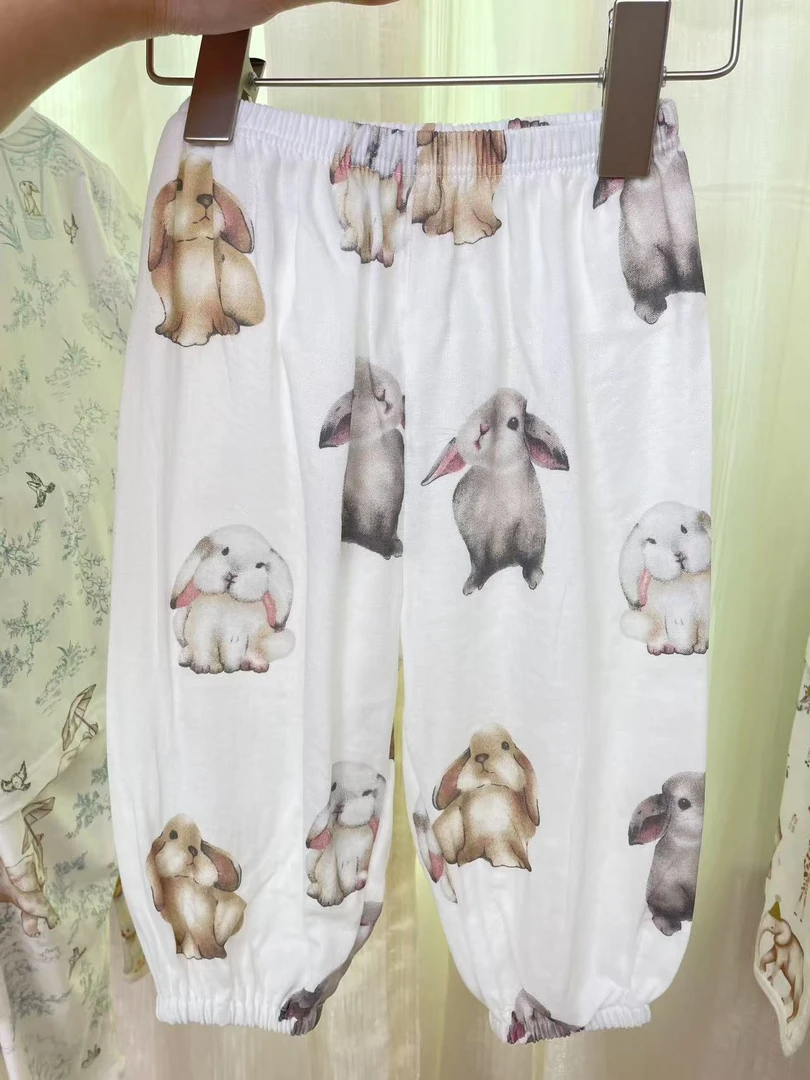 夏季婴童纱布【萌萌兔】防蚊裤