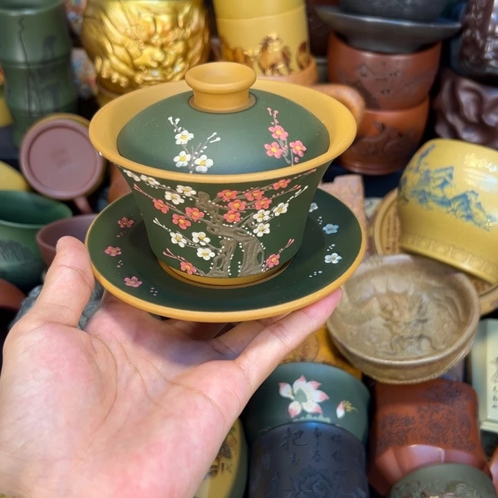 紫砂茶杯宜兴紫砂杯子