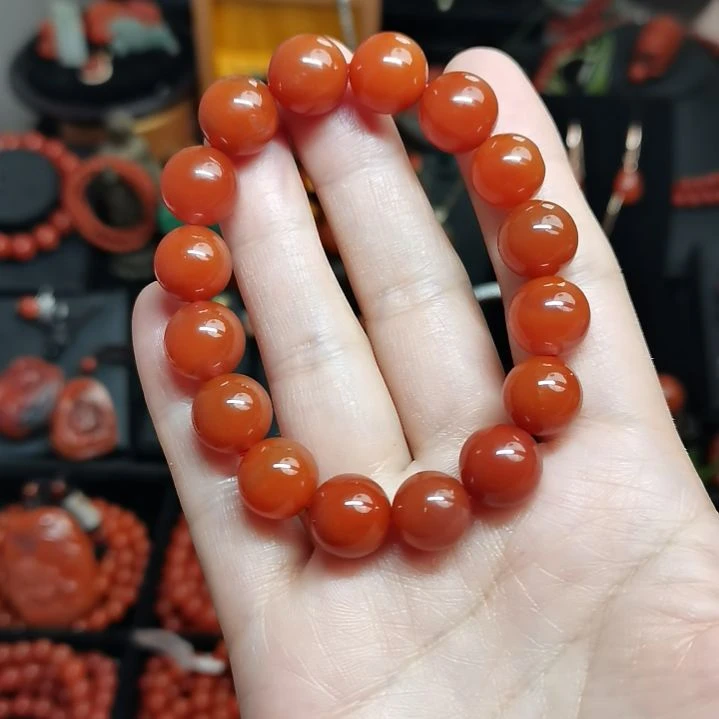南红玛瑙手串未镶嵌
