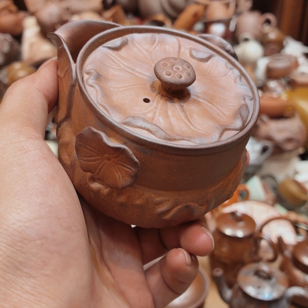 柴烧老岩泥手工茶壶器皿