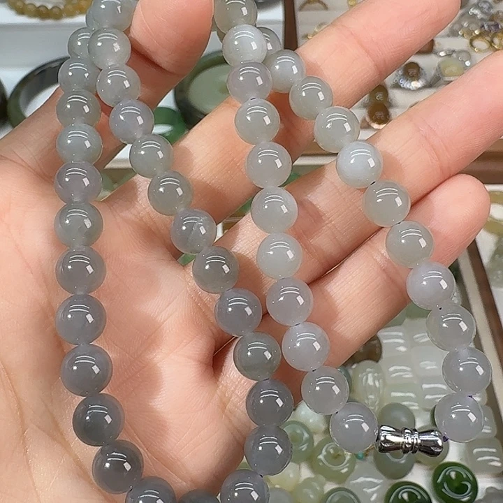 和田玉未镶嵌颈饰8mm