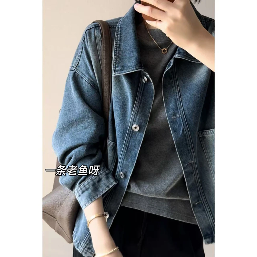 M 春季新款牛仔外套女 韩版百搭