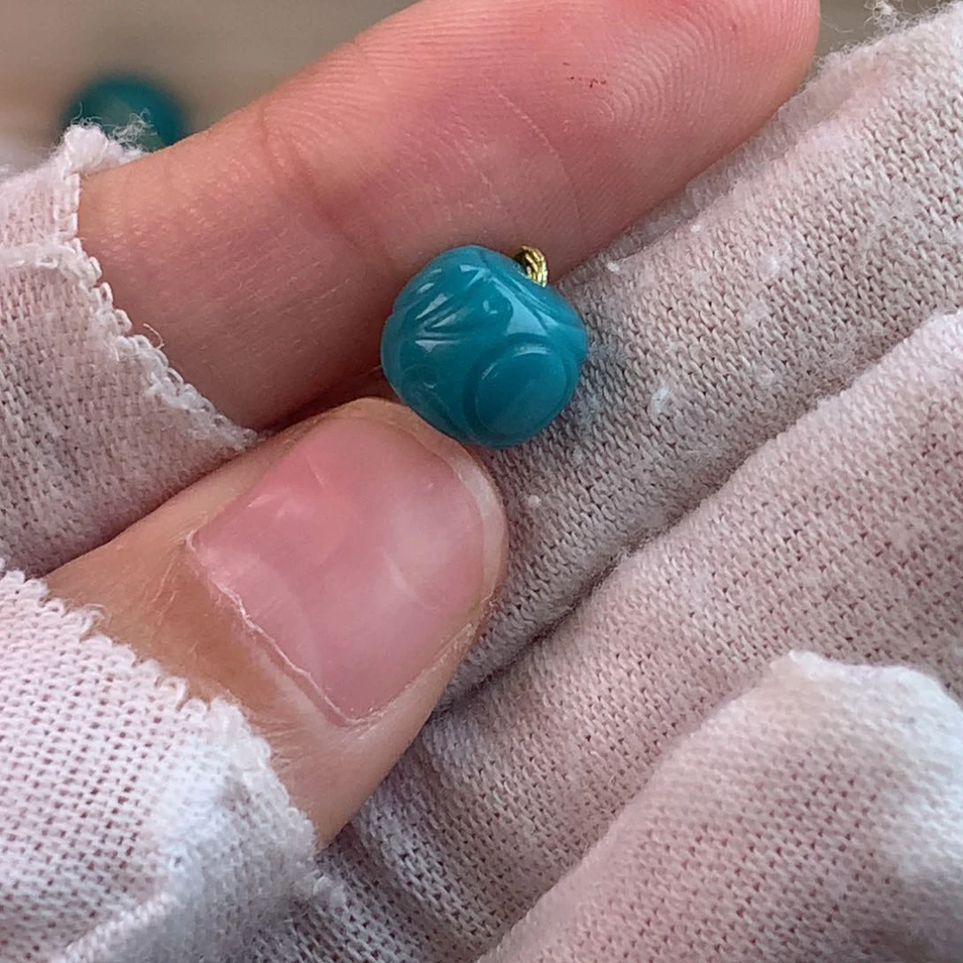 绿松石未镶嵌配饰蕊8.6*7.6