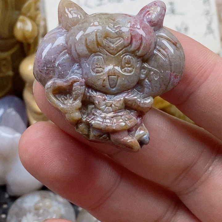 颈饰未镶嵌硅化珊瑚（珊瑚玉）有瑕 小