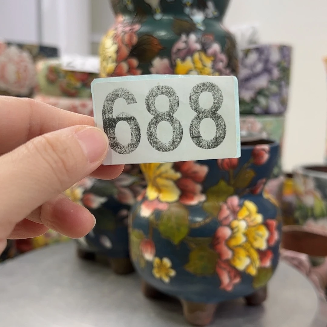 景德镇陶瓷花盆蓝*灵景德镇陶瓷花盆