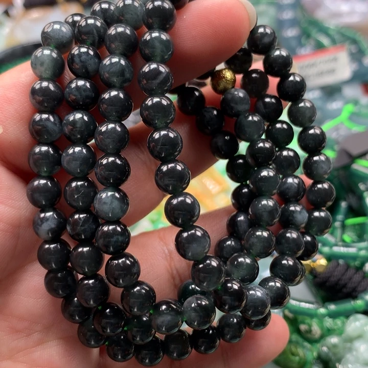 翡翠颈饰未镶嵌保真天然A货翡翠