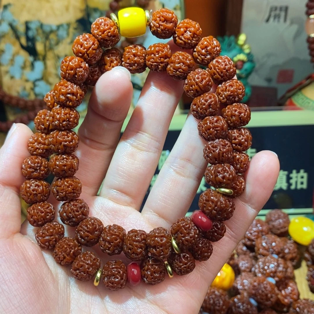 金刚菩提手串双圈1.0黄。