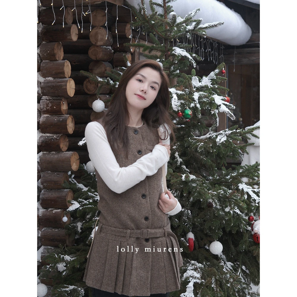 缪恩诗SPRING x「All ears冬树～❀」2024无袖连衣裙M24111240301