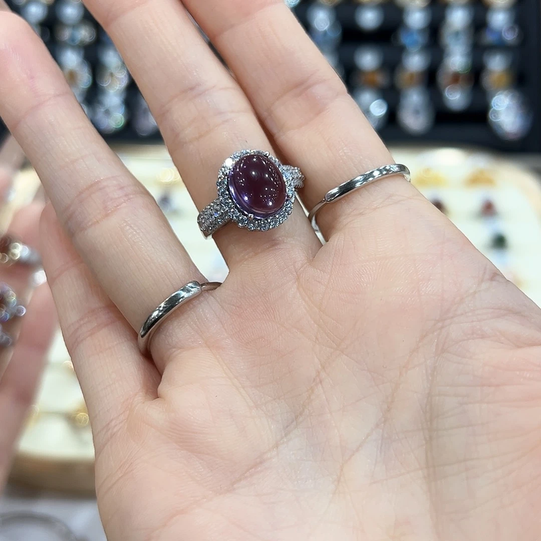 水晶金色拖不保色介意慎拍银托不掉色银S925镶嵌优*美