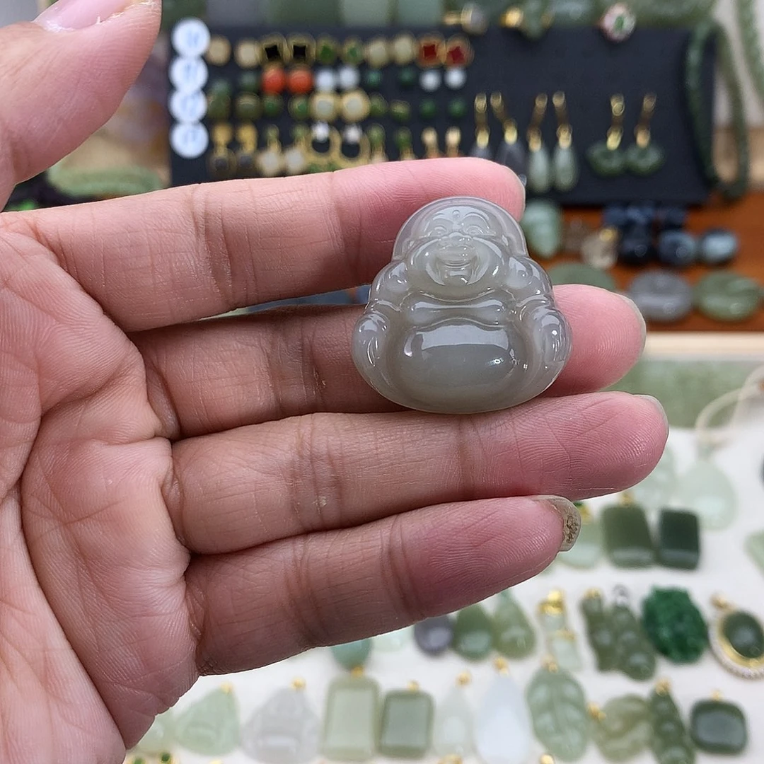 和田玉未镶嵌吊坠(不含链)