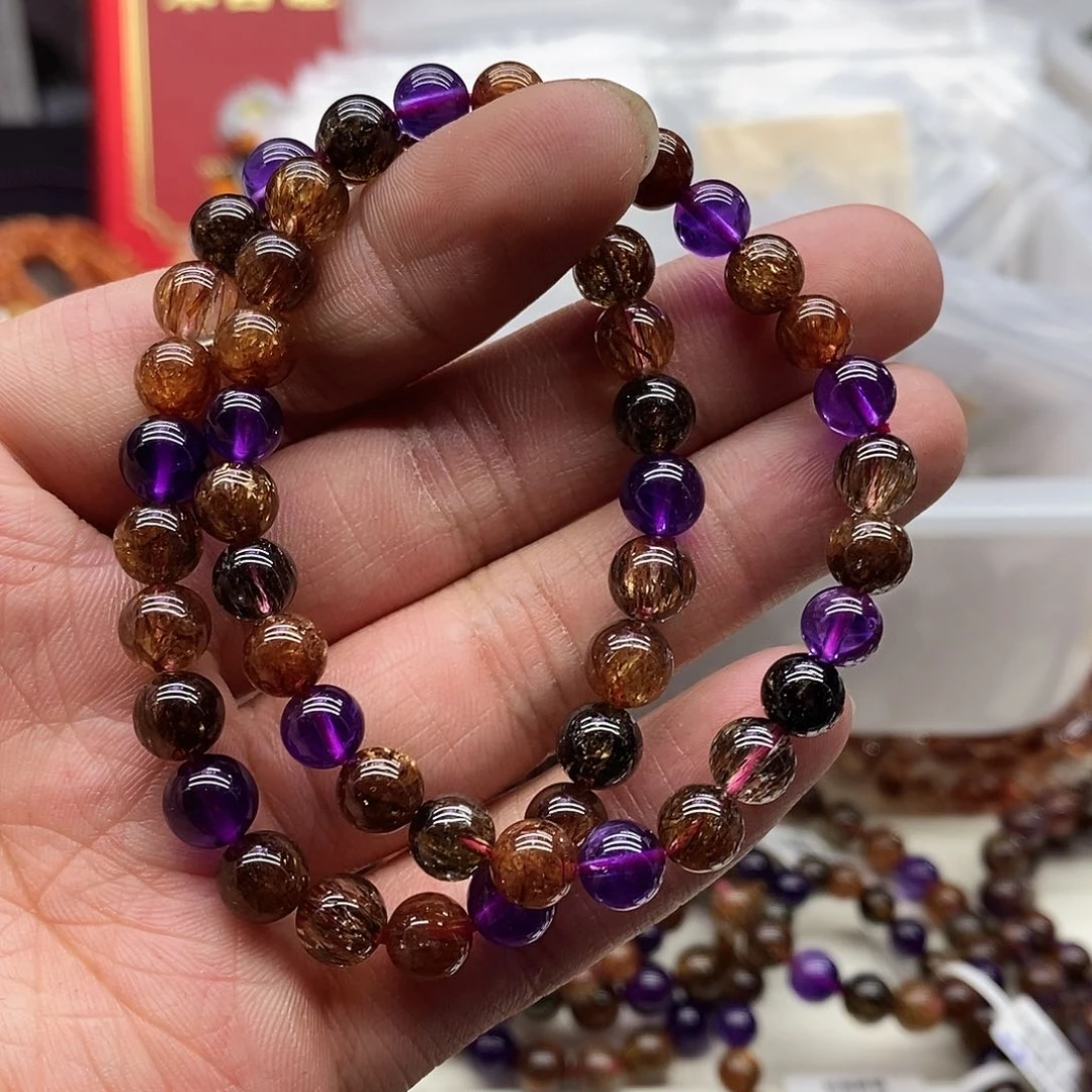 水晶手链未镶嵌多样性发货发一条