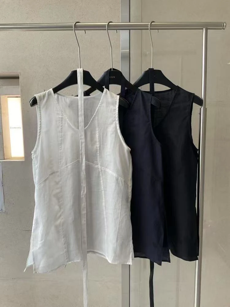 休闲腰带v领背心