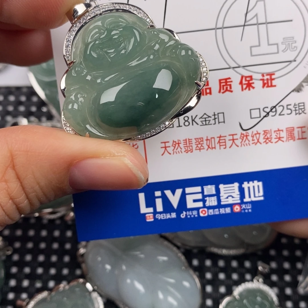 翡翠银S925镶嵌颈饰
