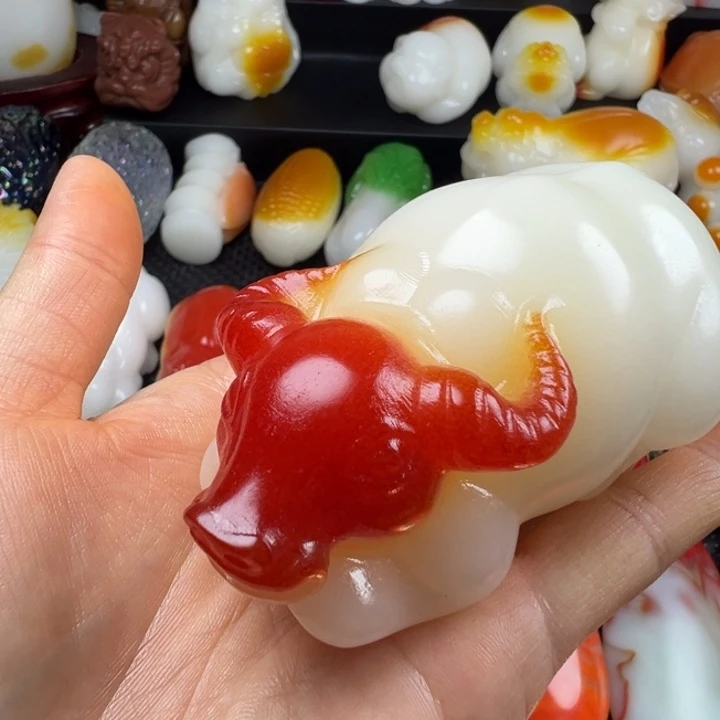 新疆戈壁五彩石金丝