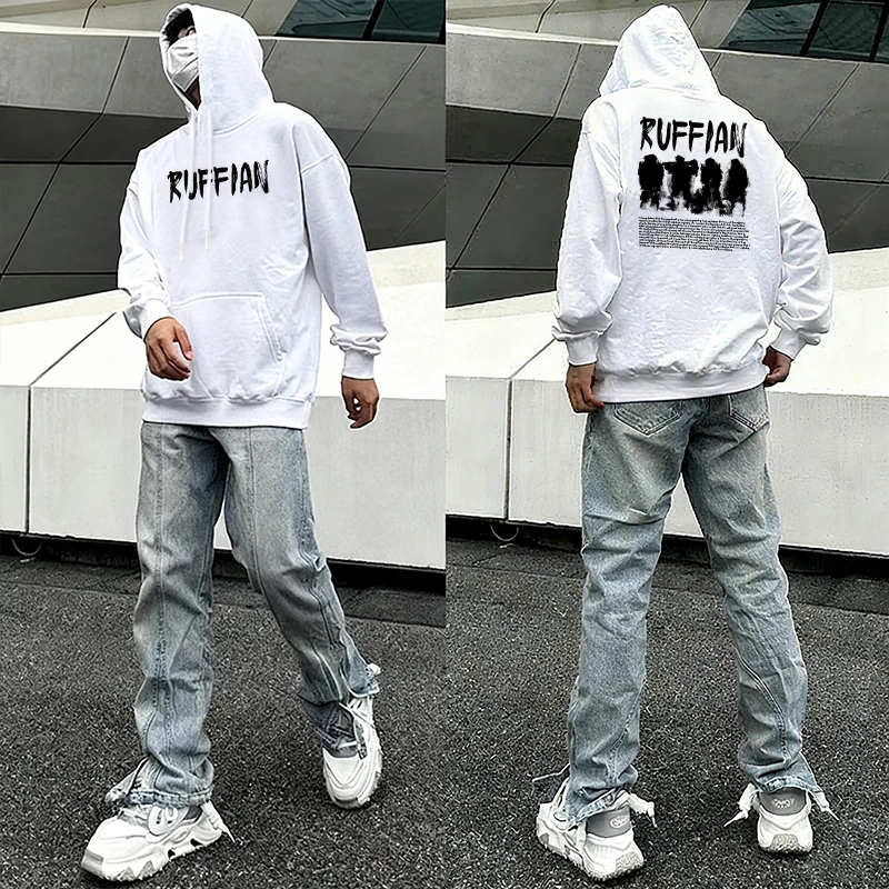 【重磅400G面料】男士宽松连帽卫衣潮牌美式潮流百搭ins休闲外套男