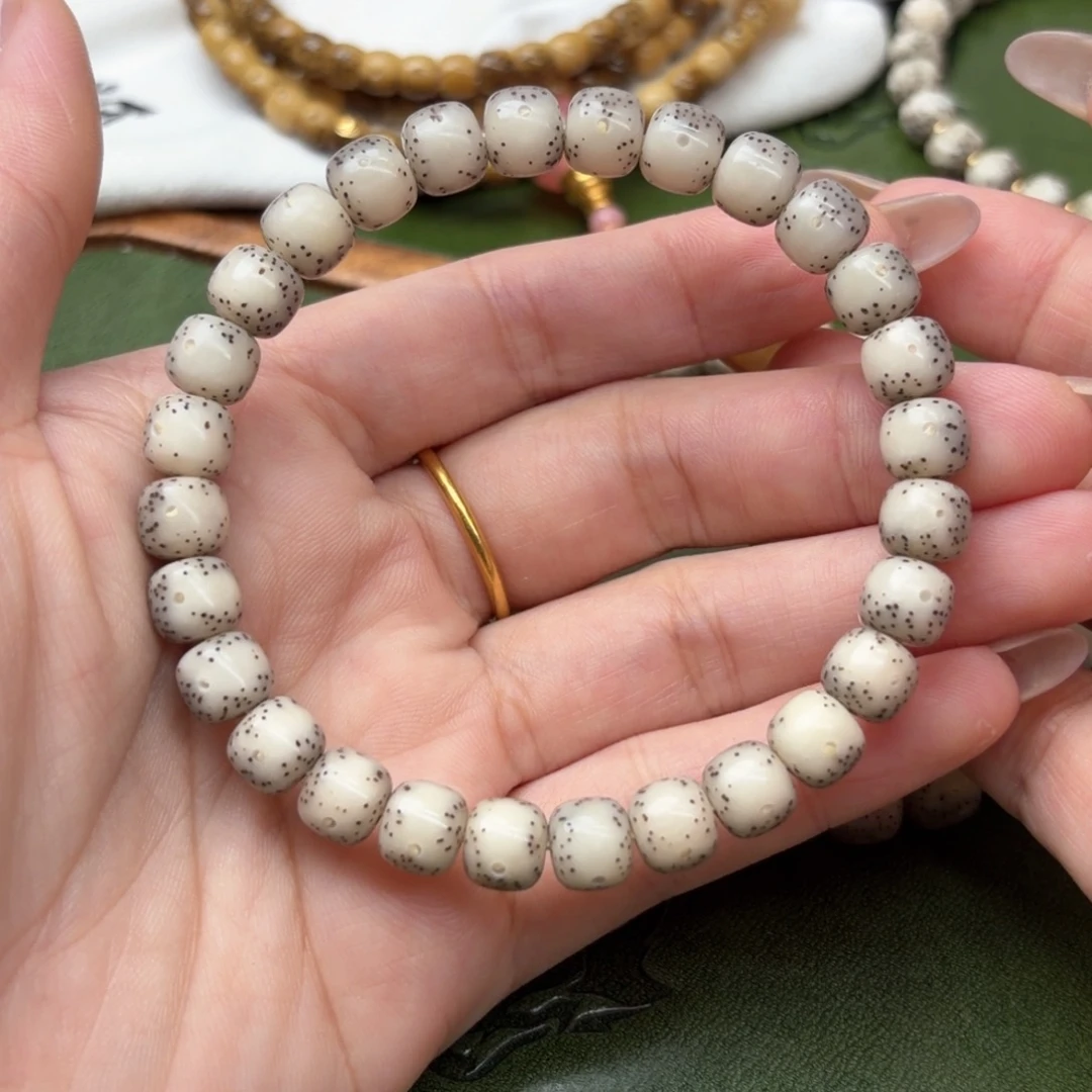 手串星月菩提7*8老型❗️大留白❗️玉化糯冰料