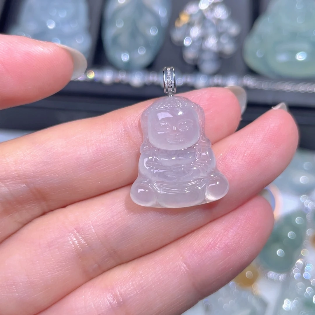 颈饰18K金镶嵌翡翠翡翠
