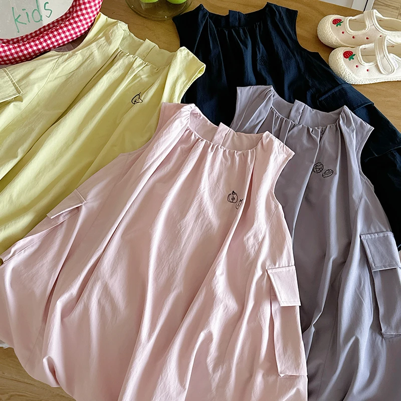 【橘子家】女童水果图案速干户外休闲裙夏款儿童工装裙HS62457