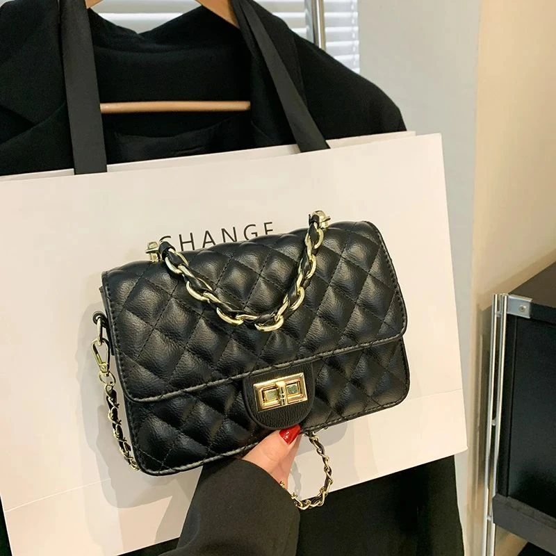 长21高14小香风菱格包小包包女2025新款百搭单肩斜跨包手提多层