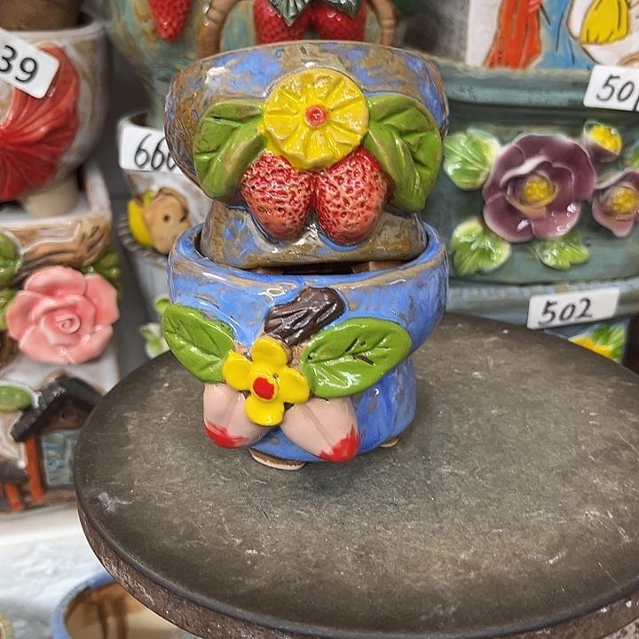 粗陶材质多肉花盆