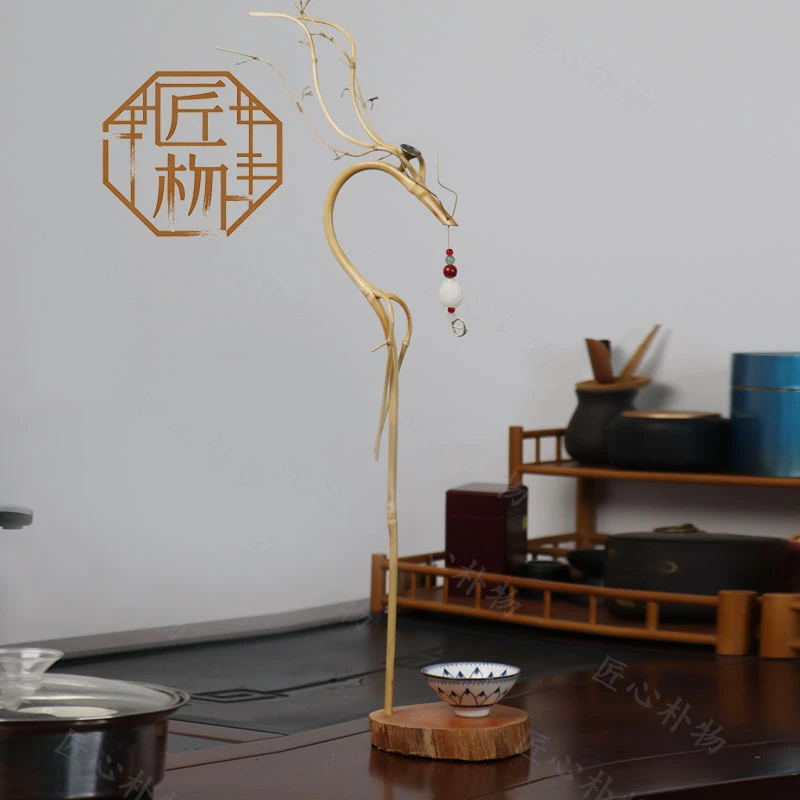 【匠心精磨】老师傅手工竹制龙挂香茶室书房装饰精选好物 原色清漆