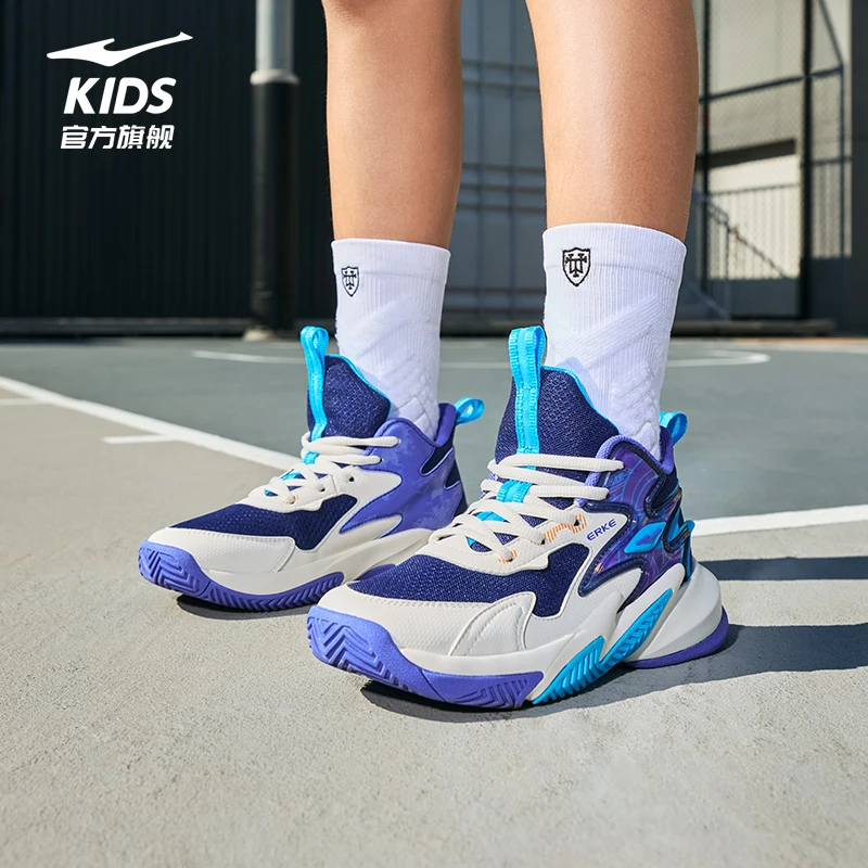 鹰击2| 鸿星尔克儿童运动鞋男童专业训练篮球鞋春新款防滑童鞋