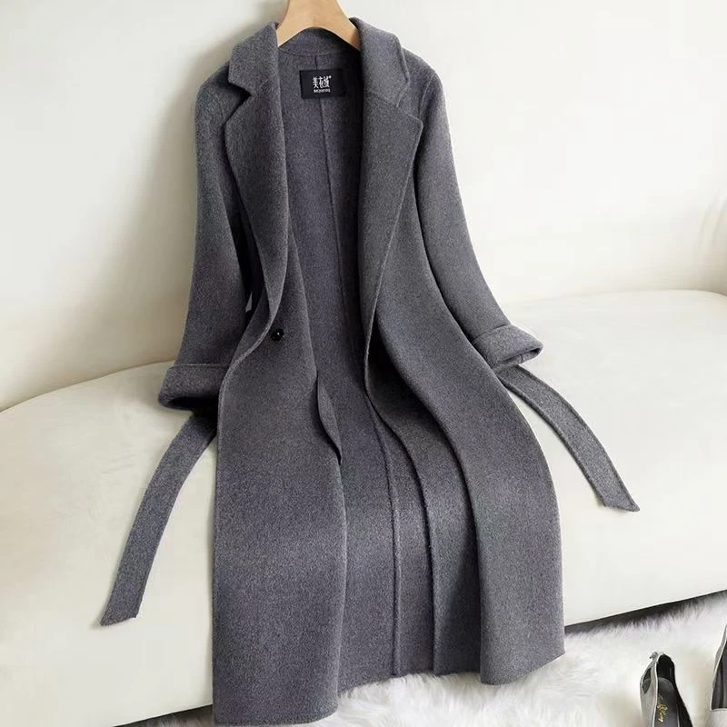 大美轻奢服饰 2025新款双面呢大衣时尚气质韩版百搭