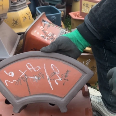 红陶紫砂花盆盆景盆栽瑕疵