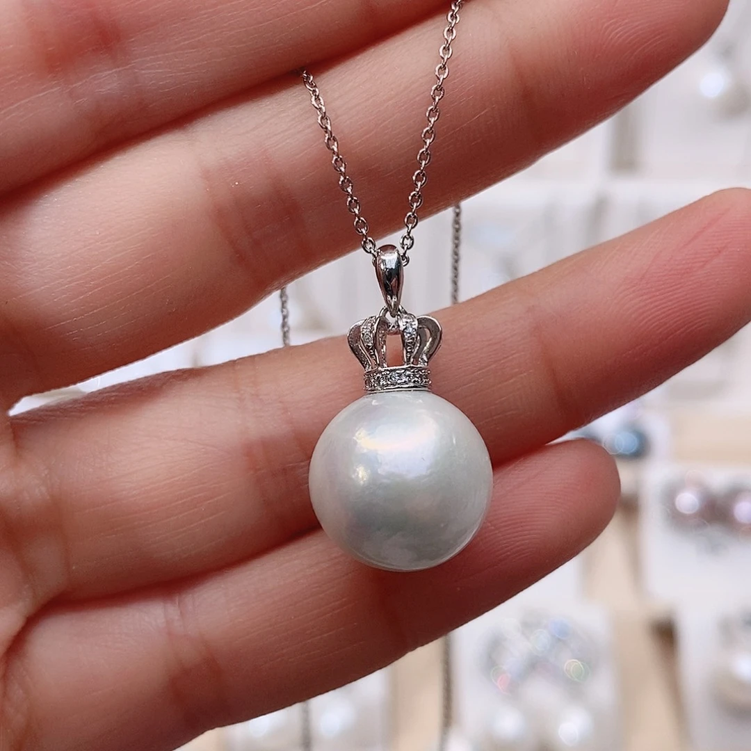 颈饰银S925镶嵌淡水珍珠