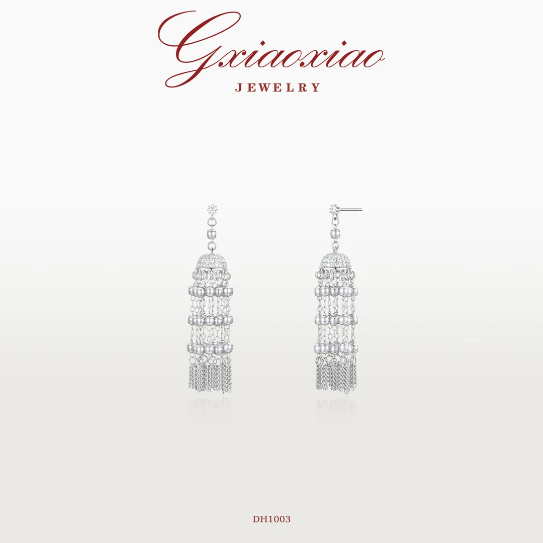 G XIAOXIAO 镀K金【流光碎梦】气质流苏波西米亚风耳环 DH1003