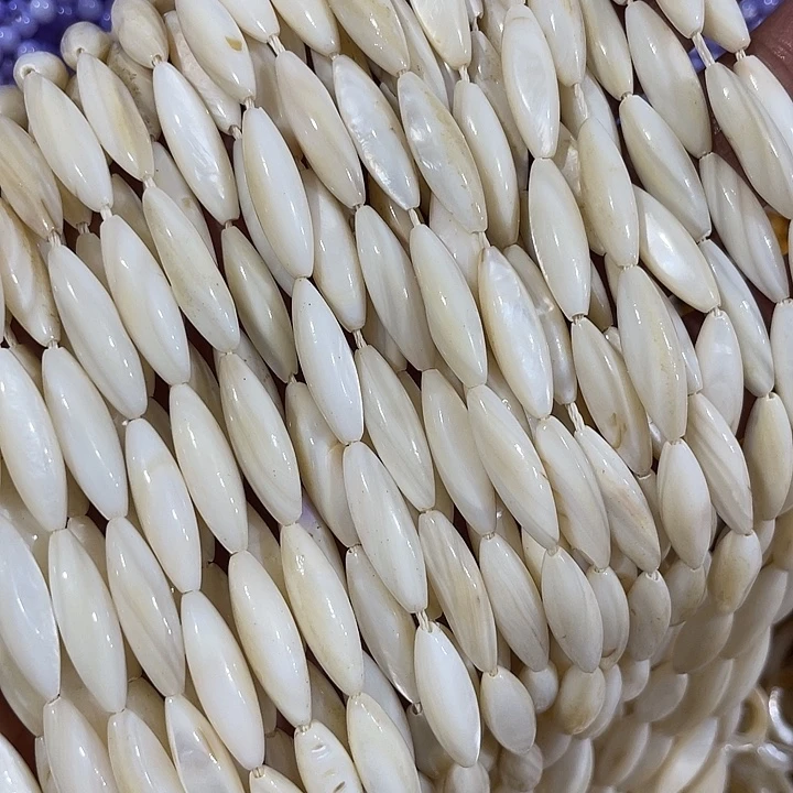 玛瑙/玉髓合金珠宝半成品2条天然贝壳天珠配件