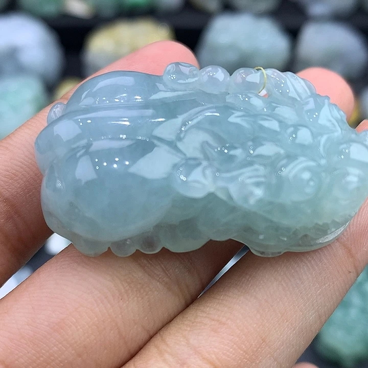 颈饰未镶嵌翡翠天然缅甸翡翠